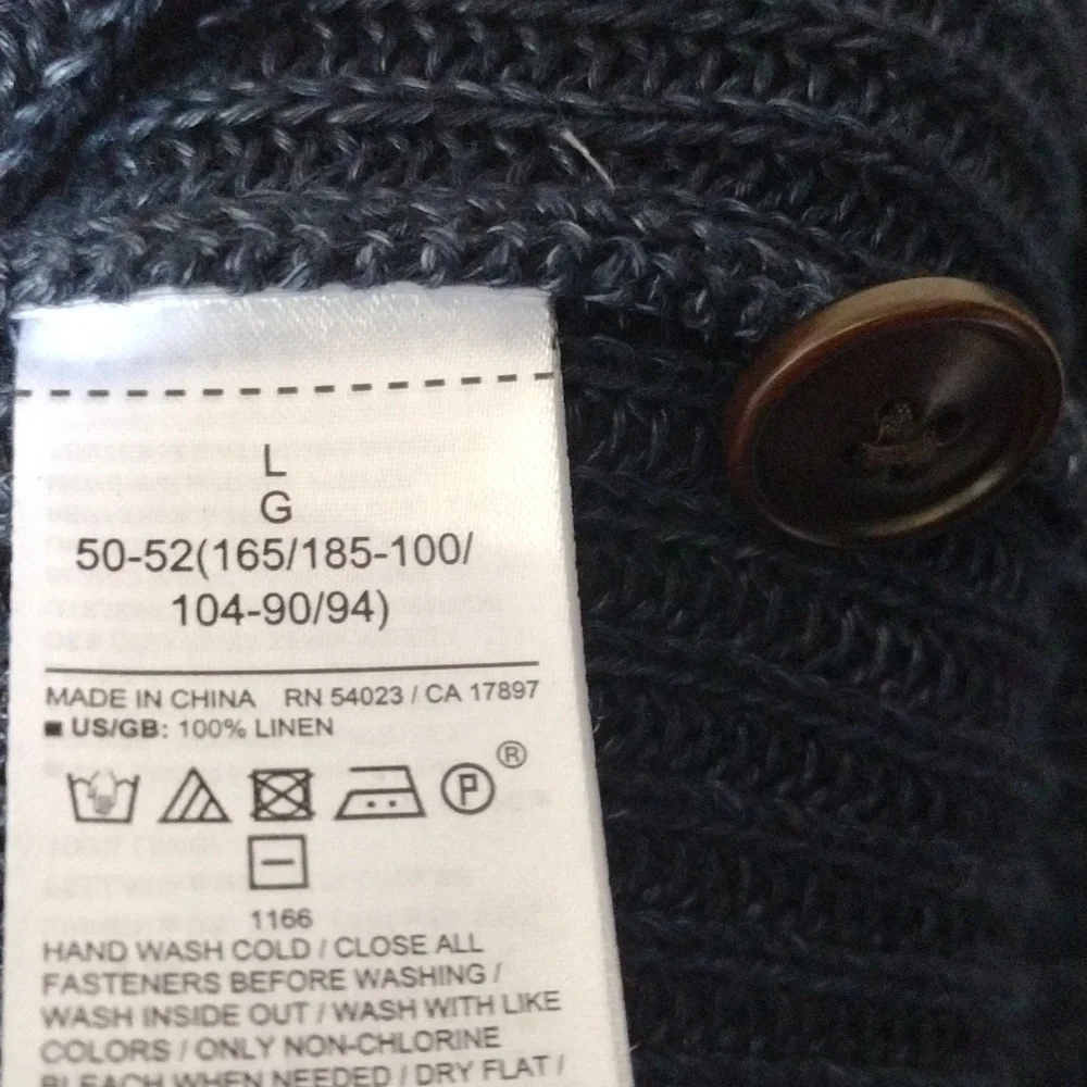 Banana Republic Relaxed 100% Linen Button Front Cardigan